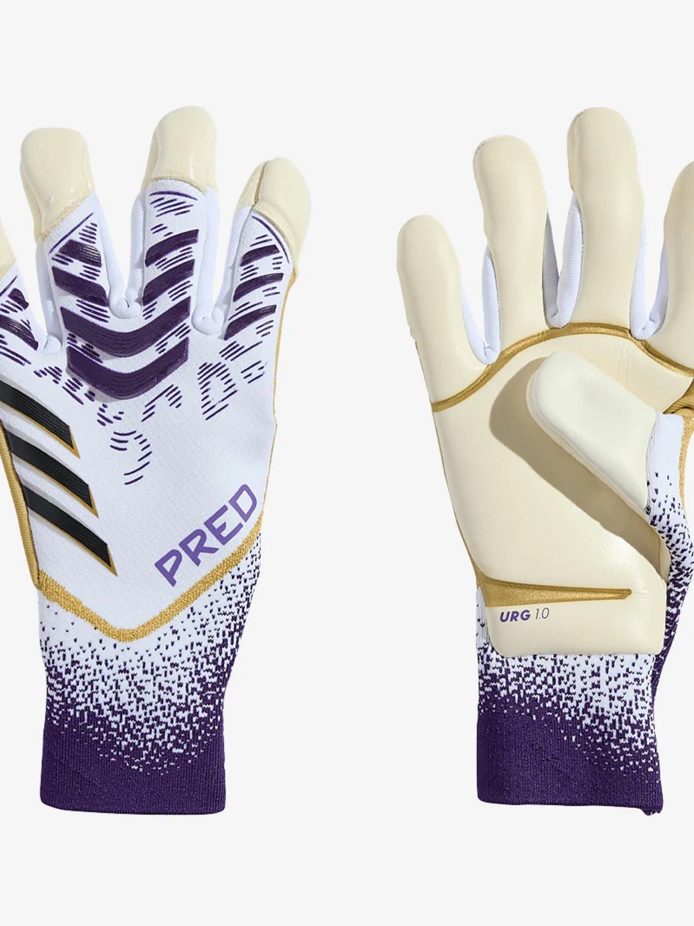 adidas White, Purple & Gold Predator Goalkeeper Gloves
